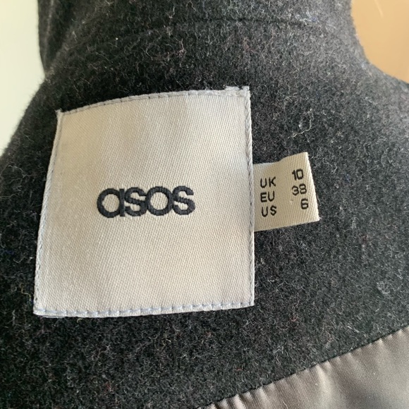 Asos High Neck Pea Coat - Picture 8 of 8